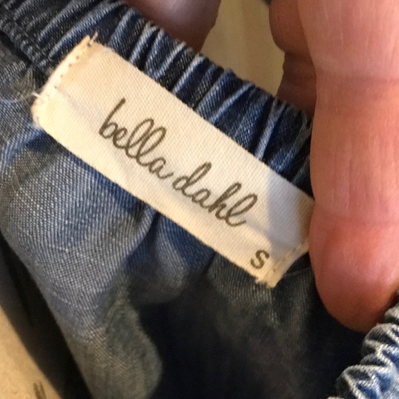 Bella Dahl Chambray Off Shoulder Mini Dress, S - Picture 6 of 8